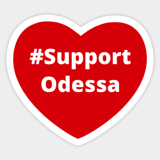 Support Odessa - Love Hashtag Heart Sticker